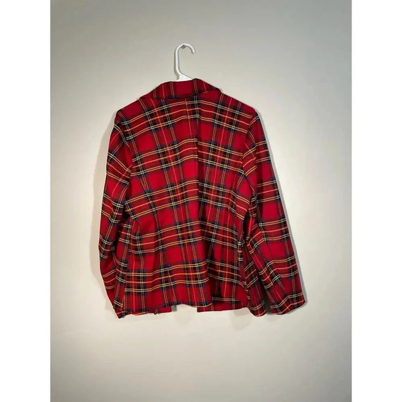Torrid x Betsey Johnson Red Plaid Premium Ponte Blazer Size 1 - Picture 5 of 8